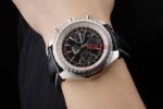 Breitling replica chrono acciaio navitimer black dial orologio replica copia imitazione 4us141 - immagine 7