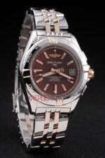 Breitling replica brown dial acciaio rose gold orologio replica copia imitazione 4us144 - immagine 3