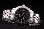 Breitling replica black dial acciaio rose gold orologio replica copia imitazione 4us146 - immagine 5
