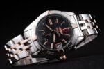 Breitling replica black dial acciaio rose gold orologio replica copia imitazione 4us146 - immagine 4