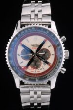 Breitling replica chrono acciaio navitimer panda orologio replica copia imitazione 4us148 - immagine 3
