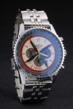 Breitling replica chrono acciaio navitimer panda orologio replica copia imitazione 4us148 - immagine 4