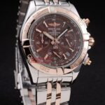 Breitling replica chrono acciaio rose gold brown orologio replica copia imitazione 4us151