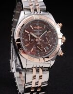 Breitling replica chrono acciaio rose gold brown orologio replica copia imitazione 4us151