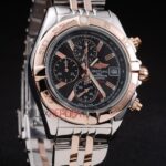Breitling replica chrono acciaio rose gold black dial orologio replica copia imitazione 4us152