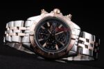 Breitling replica chrono acciaio rose gold black dial orologio replica copia imitazione 4us152 - immagine 4