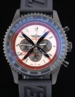 Breitling replica chrono acciaio navitimer pro-hunter caucciù orologio replica copia imitazione 4us154 - immagine 3