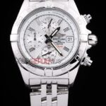 Breitling replica chrono acciaio white dial orologio replica copia imitazione 4us155