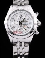 Breitling replica chrono acciaio white dial orologio replica copia imitazione 4us155