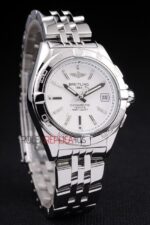 Breitling replica white dial acciaio orologio replica copia imitazione 4us157 - immagine 3