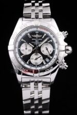 Breitling replica chrono acciaio black dial orologio replica copia imitazione 4us158