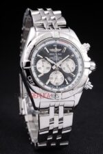 Breitling replica chrono acciaio black dial orologio replica copia imitazione 4us158 - immagine 5