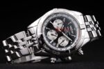 Breitling replica chrono acciaio black dial orologio replica copia imitazione 4us158 - immagine 4