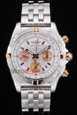 Breitling replica chrono acciaio panda dial orologio replica copia imitazione 4us159 - immagine 3