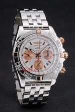Breitling replica chrono acciaio panda dial orologio replica copia imitazione 4us159 - immagine 4