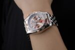 Breitling replica chrono acciaio panda dial orologio replica copia imitazione 4us159 - immagine 5