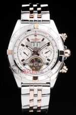 Breitling replica white dial acciaio rose gold orologio replica copia imitazione 4us165 - immagine 4