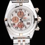Breitling replica white dial roman acciaio rose gold orologio replica copia imitazione 4us166