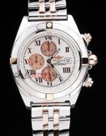 Breitling replica white dial roman acciaio rose gold orologio replica copia imitazione 4us166