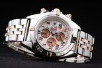 Breitling replica white dial roman acciaio rose gold orologio replica copia imitazione 4us166 - immagine 5