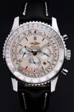 Breitling replica chrono acciaio navitimer white dial orologio replica copia imitazione 4us169 - immagine 3