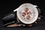 Breitling replica chrono navitimer white dial gold dial orologio replica copia imitazione 4us170 - immagine 5