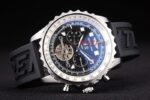 Breitling replica chrono acciaio navitimer strip rubber orologio replica copia imitazione 4us171 - immagine 7