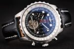 Breitling replica chrono acciaio navitimer black dial orologio replica copia imitazione 4us172 - immagine 5