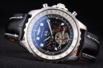 Breitling replica chrono acciaio navitimer black dial orologio replica copia imitazione 4us172 - immagine 6
