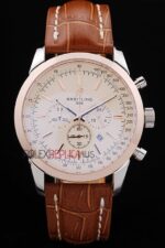 Breitling replica chrono  white dial rose gold orologio replica copia imitazione 4us173 - immagine 3