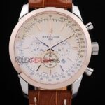 Breitling replica chrono  white dial rose gold orologio replica copia imitazione 4us173