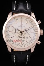Breitling replica chrono white dial rose gold orologio replica copia imitazione 4us174 - immagine 3