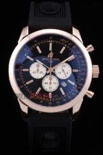 Breitling replica chrono black dial rose gold orologio replica copia imitazione 4us175 - immagine 3