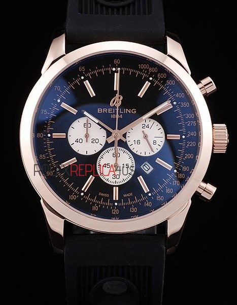 virtuemart_product_1395rolex-replica-orologi-copia-imitazione-rolex-omega Breitling replica chrono black dial rose gold orologio replica copia imitazione 4us175 - immagine 1
