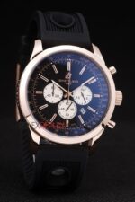 Breitling replica chrono black dial rose gold orologio replica copia imitazione 4us175 - immagine 4