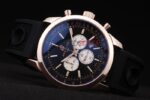 Breitling replica chrono black dial rose gold orologio replica copia imitazione 4us175 - immagine 5