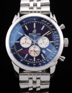 Breitling replica chrono acciaio blu dial orologio replica copia imitazione 4us177