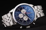 Breitling replica chrono acciaio blu dial orologio replica copia imitazione 4us177 - immagine 5