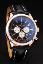 Breitling replica chrono blue dial rose gold orologio replica copia imitazione 4us178 - immagine 4