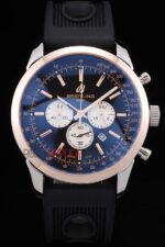 Breitling replica chrono blue dial rose gold orologio replica copia imitazione 4us179 - immagine 3