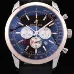 Breitling replica chrono blue dial rose gold orologio replica copia imitazione 4us179