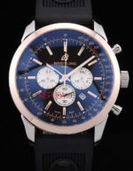 Breitling replica chrono blue dial rose gold orologio replica copia imitazione 4us179