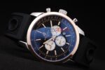 Breitling replica chrono blue dial rose gold orologio replica copia imitazione 4us179 - immagine 5