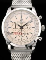 Breitling replica chrono acciaio argentèè dial orologio replica copia imitazione 4us180
