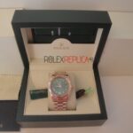 Rolex replica daydate rose gold green dial orologio replica copia imitazione 4us197