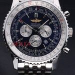 Breitling replica chrono acciaio navitimer black dial orologio replica copia imitazione 4us182