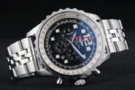 Breitling replica chrono acciaio blue dial orologio replica copia imitazione 4us183 - immagine 5