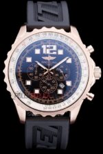 Breitling replica chrono blue black rose gold orologio replica copia imitazione 4us184 - immagine 4
