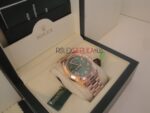 Rolex replica daydate rose gold green dial orologio replica copia imitazione 4us197 - immagine 8