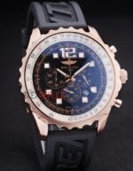 Breitling replica chrono blue black rose gold orologio replica copia imitazione 4us184 - immagine 3